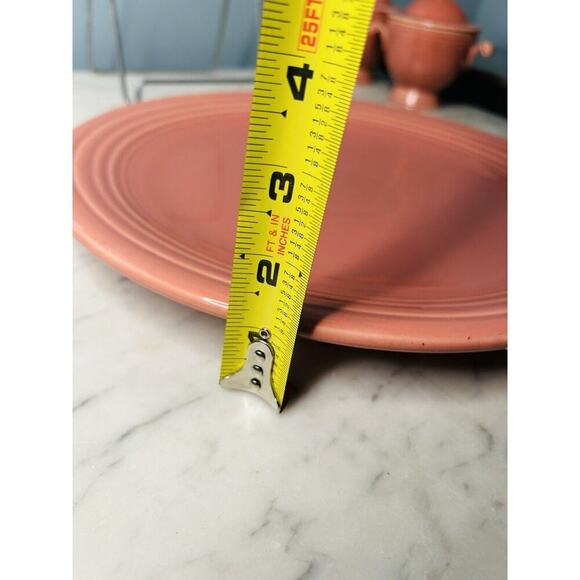 Fiestaware Pink Rose 12” Chop Plate Fiesta Retired Charger Plate Round Platter - Picture 5 of 8